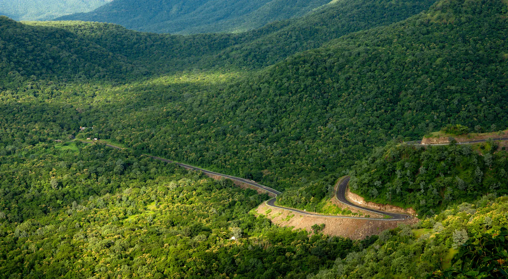Two-laning through hill terrain