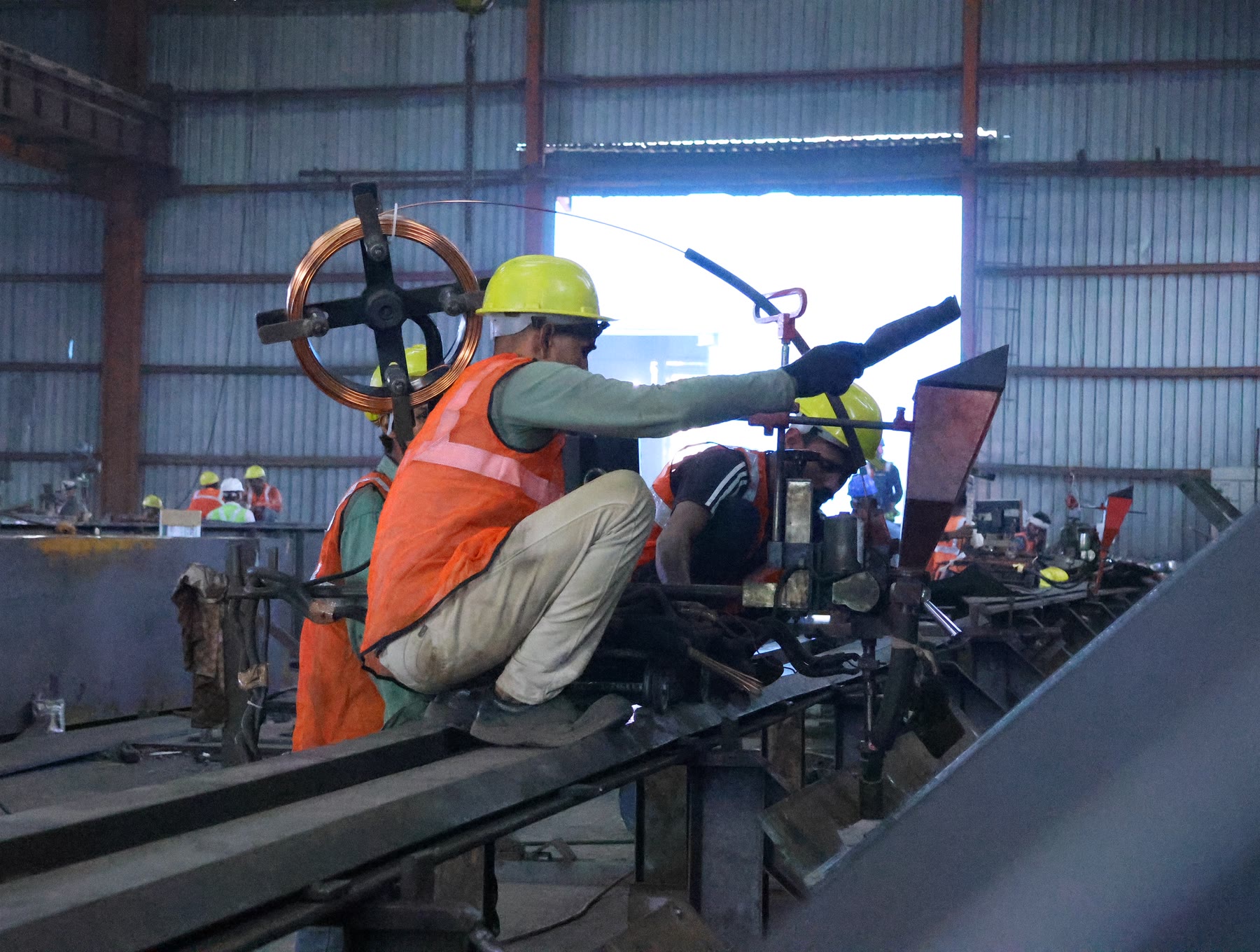 Welder at the Ambala works